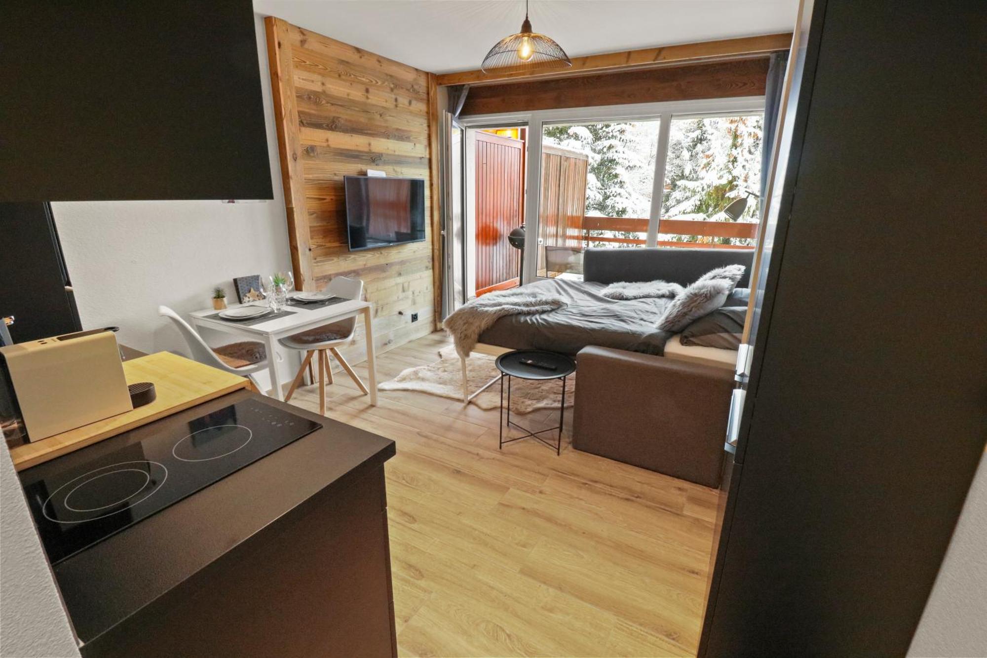 Joli Studio Avec Parking Gratuit Crans-Montana Kültér fotó